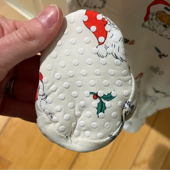 NWT Angel Dear Bamboo Holiday Christmas Santa Print Footie Pajama - Picture 4 of 6